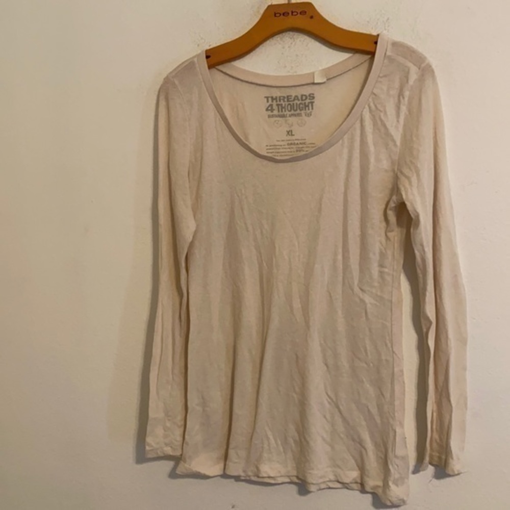 THREADS 4 THOUGHT BEIJE LONG SLEEVE SHIRT SIZE XL